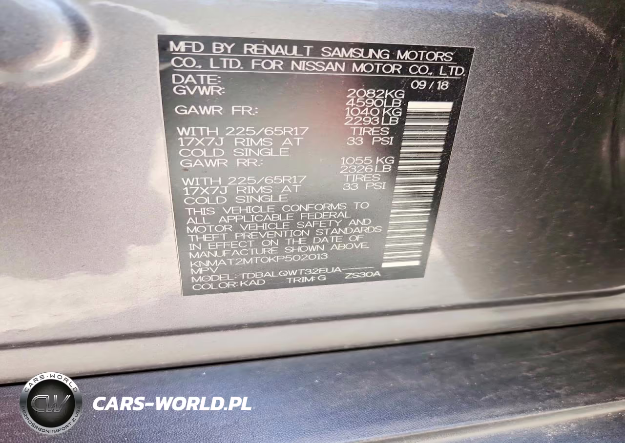 2019 Nissan Rogue Sv VIN:KNMAT2MT0KP502013 - 12