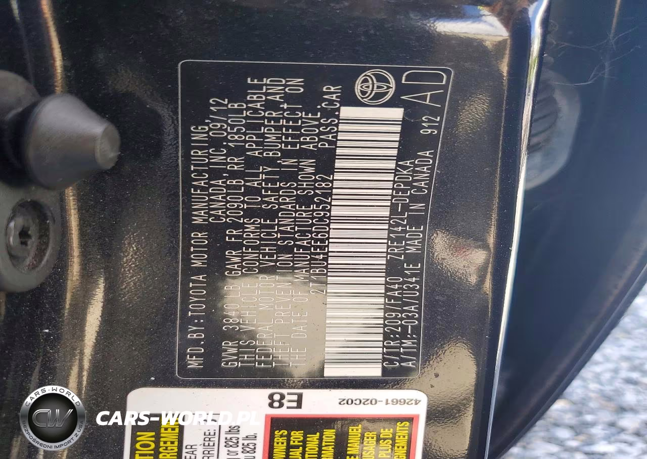 2013 Toyota Corolla L VIN:2T1BU4EE6DC952182 - 13