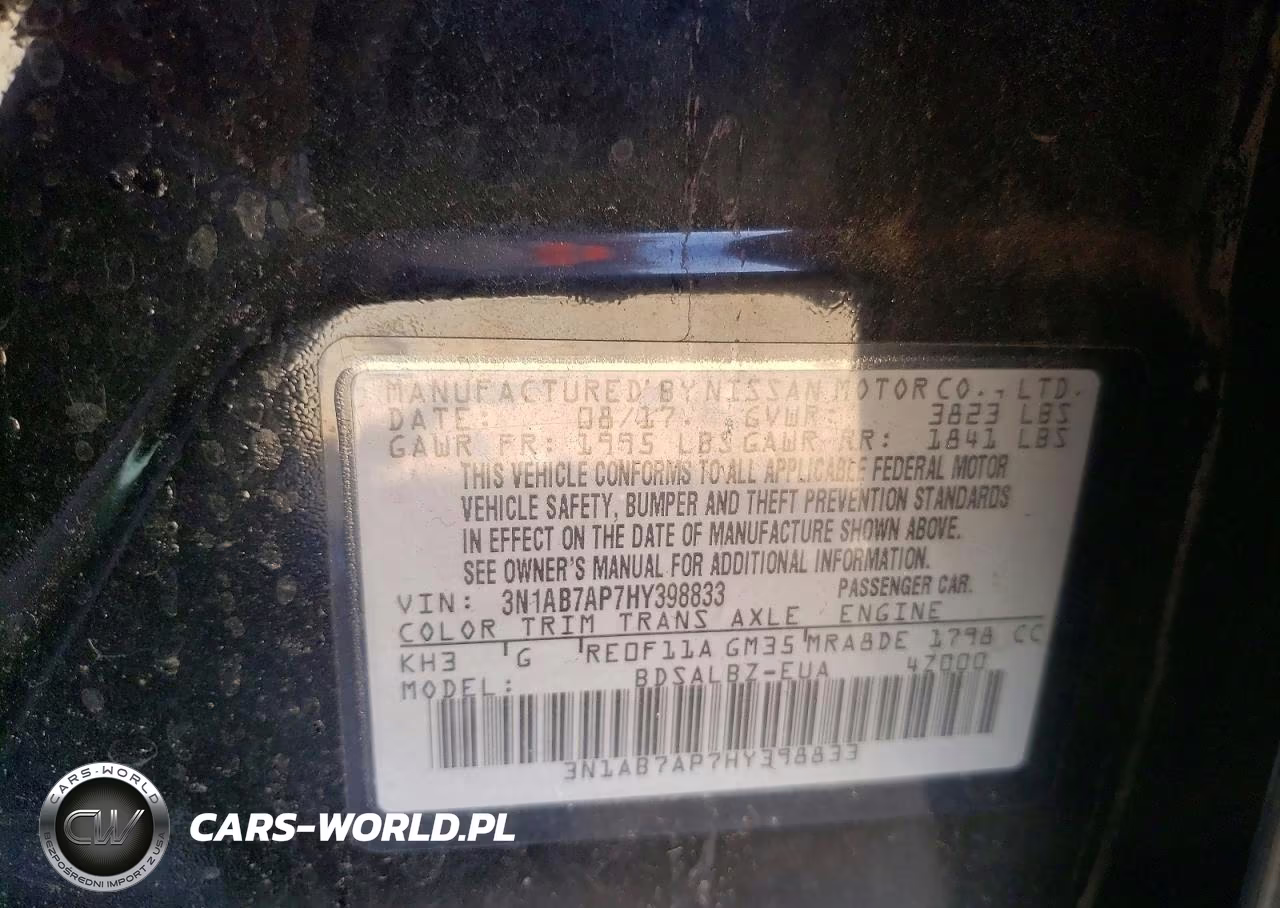 2017 Nissan Sentra S VIN:3N1AB7AP7HY398833 - 13