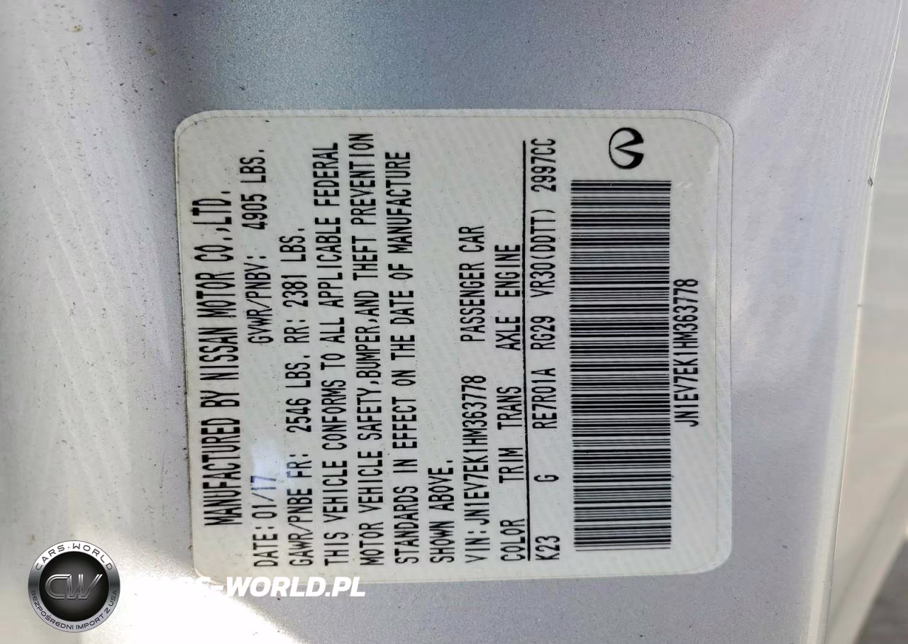 2017 Infiniti Q60 3.0T Premium VIN:JN1EV7EK1HM363778 - 12