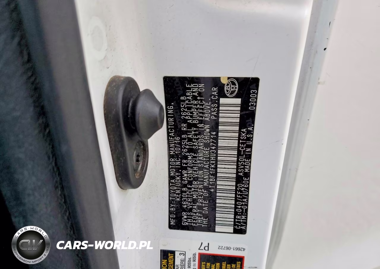2017 Toyota Camry Se VIN:4T1BF1FKXHU347714 - 12