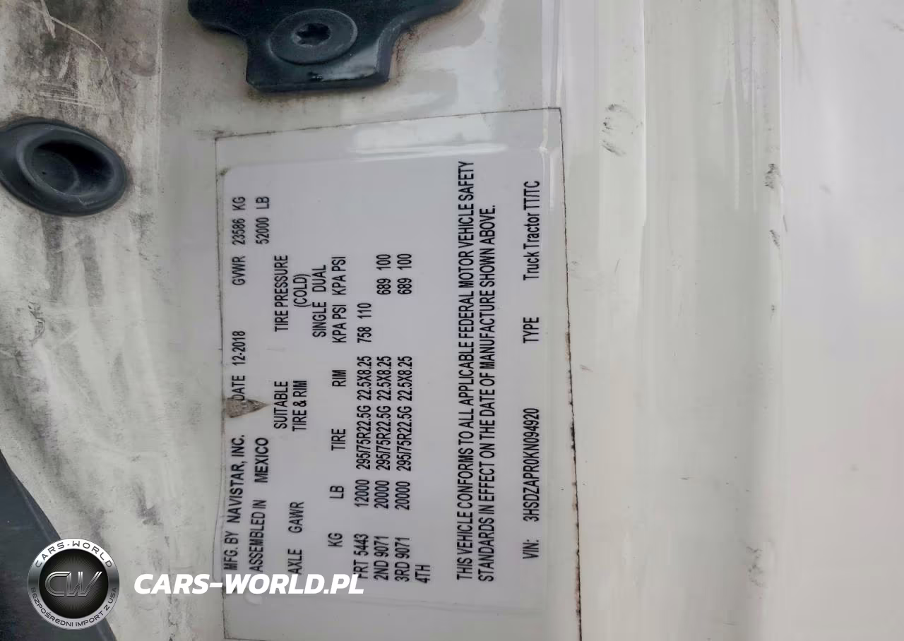 2019 International Lt625 Semi Truck VIN:3HSDZAPR0KN094920 - 10
