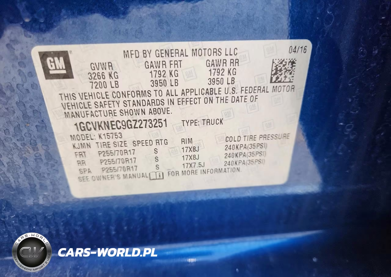 2016 Chevrolet Silverado K1500 VIN:1GCVKNEC9GZ273251 - 12