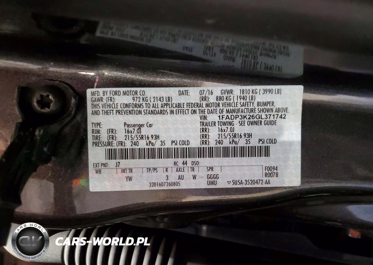 2016 Ford Focus Se VIN:1FADP3K26GL371742 - 12