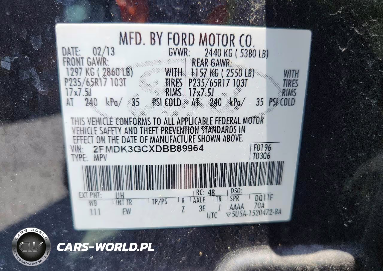 2013 Ford Edge Se VIN:2FMDK3GCXDBB89964 - 13