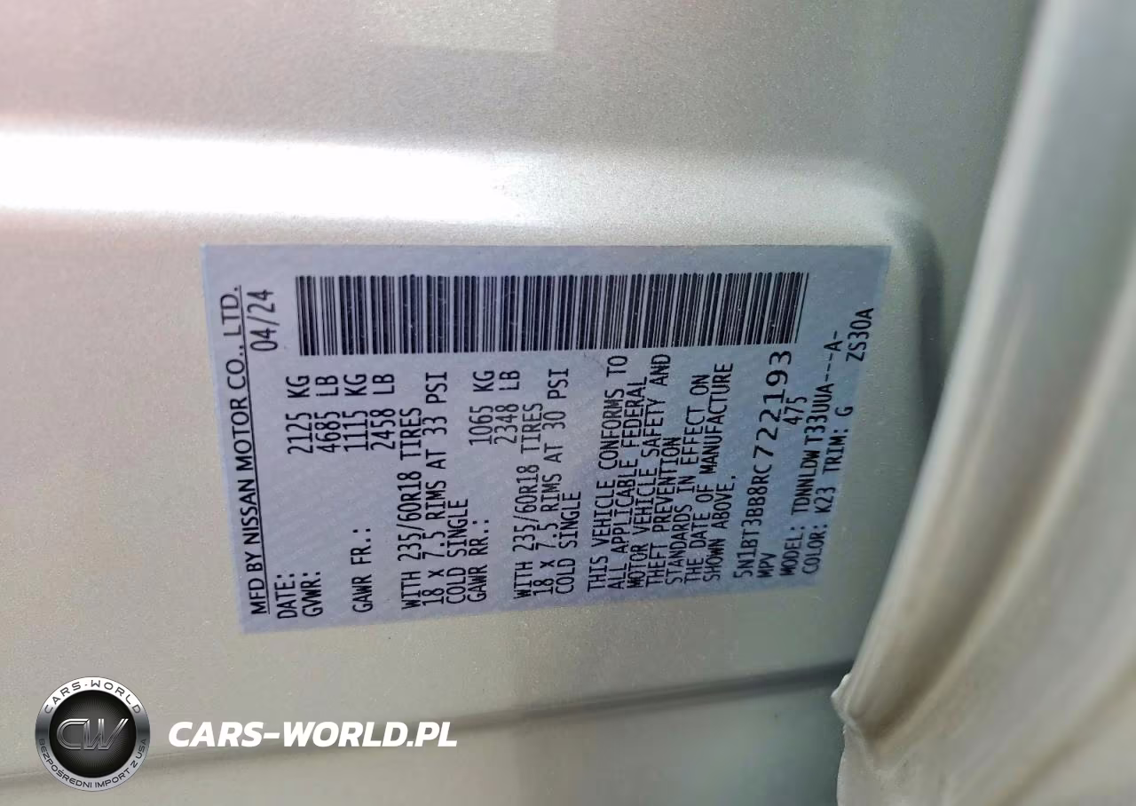 2024 Nissan Rogue Sv VIN:5N1BT3BB8RC722193 - 14