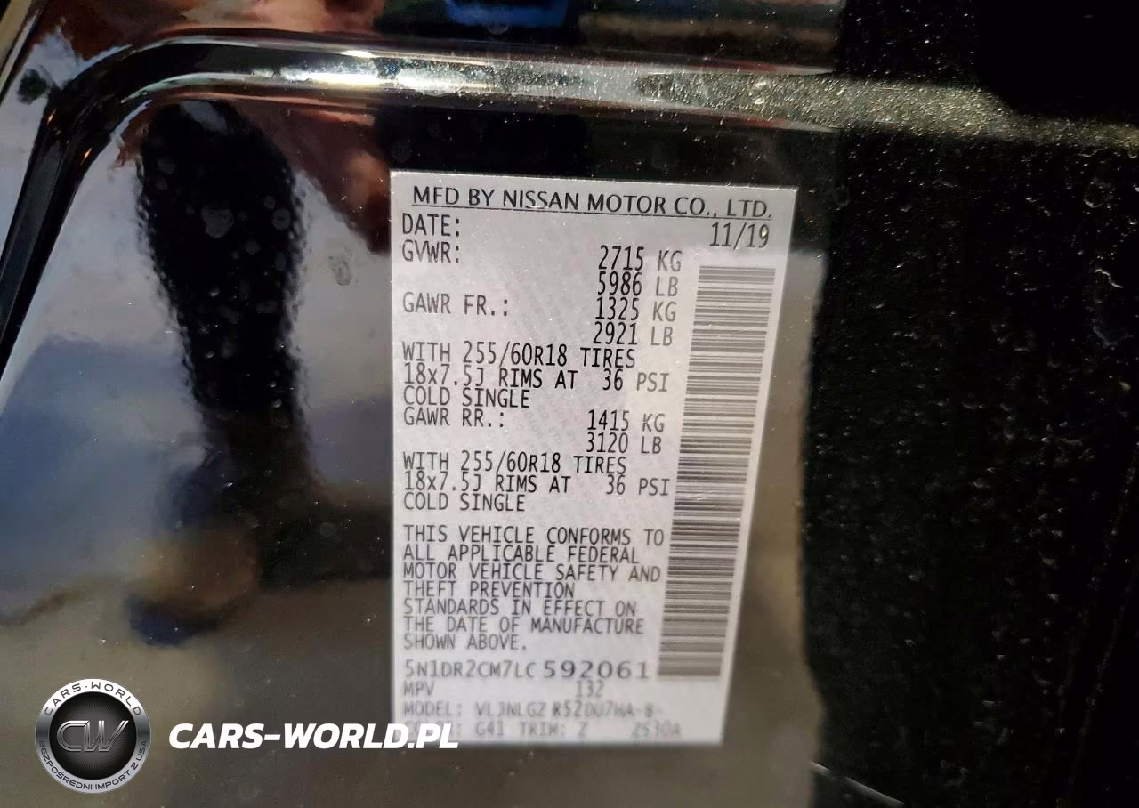 2020 Nissan Pathfinder Sl VIN:5N1DR2CM7LC592061 - 13