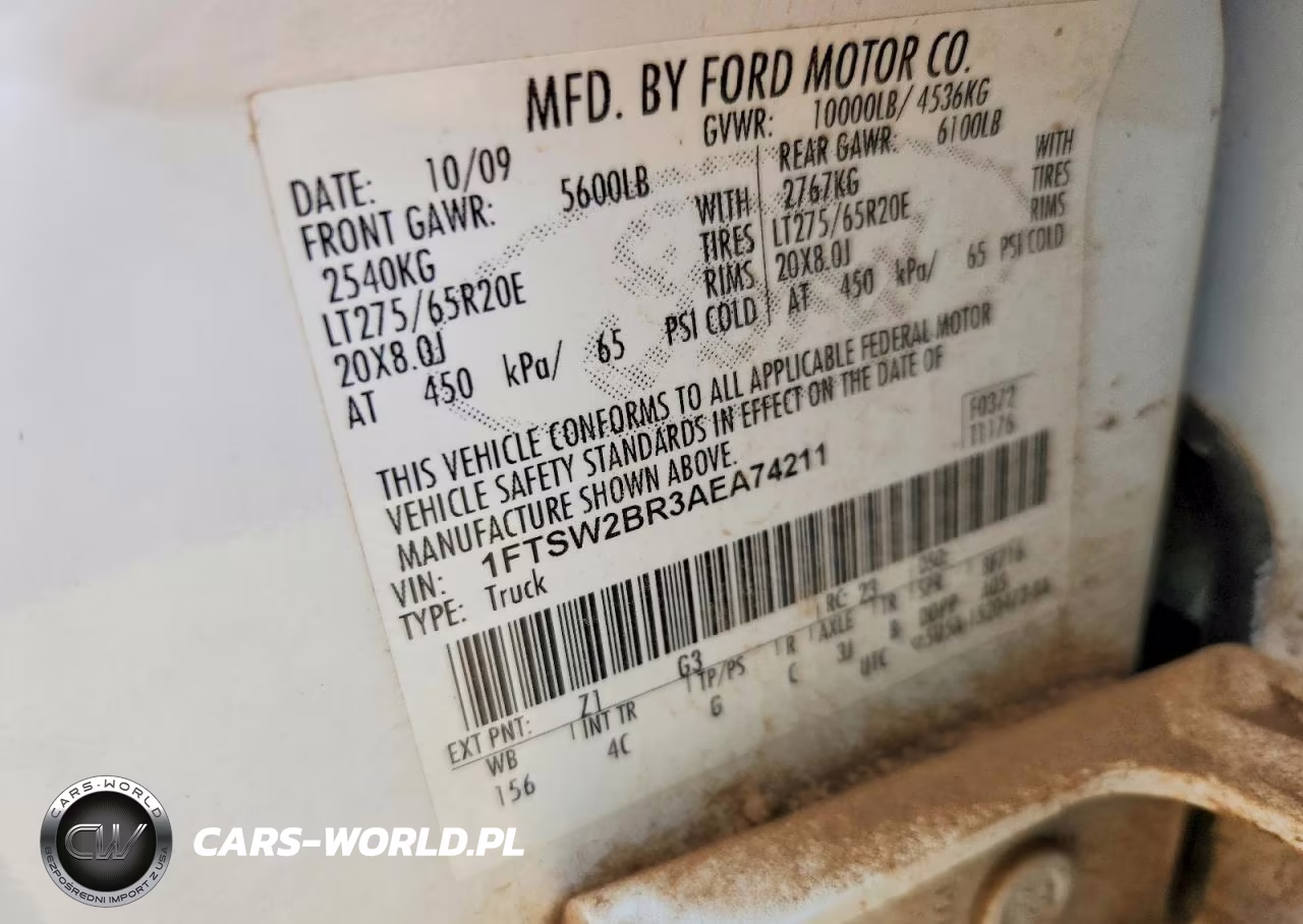2010 Ford F250 Super Duty VIN:1FTSW2BR3AEA74211 - 13