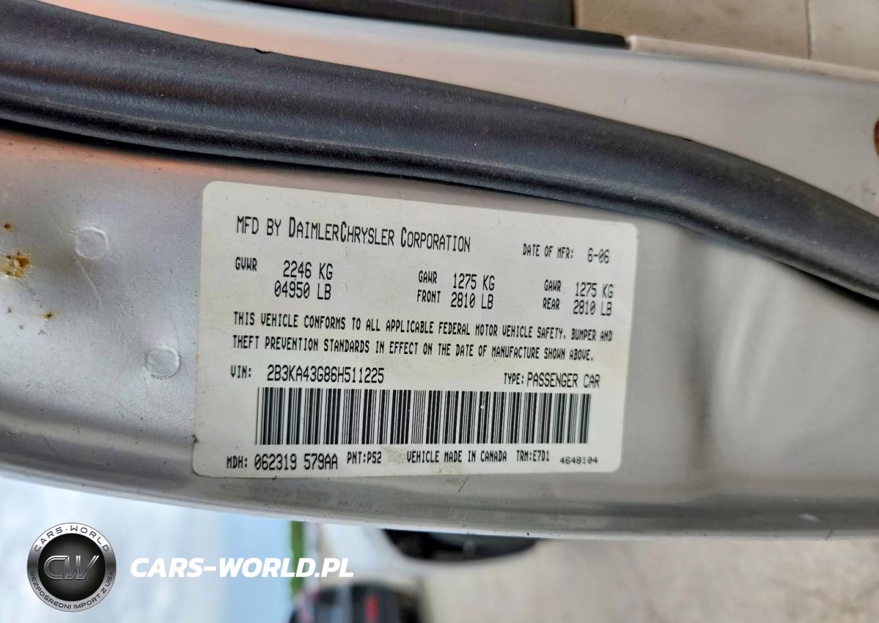 2006 Dodge Charger Se VIN:2B3KA43G86H511225 - 12