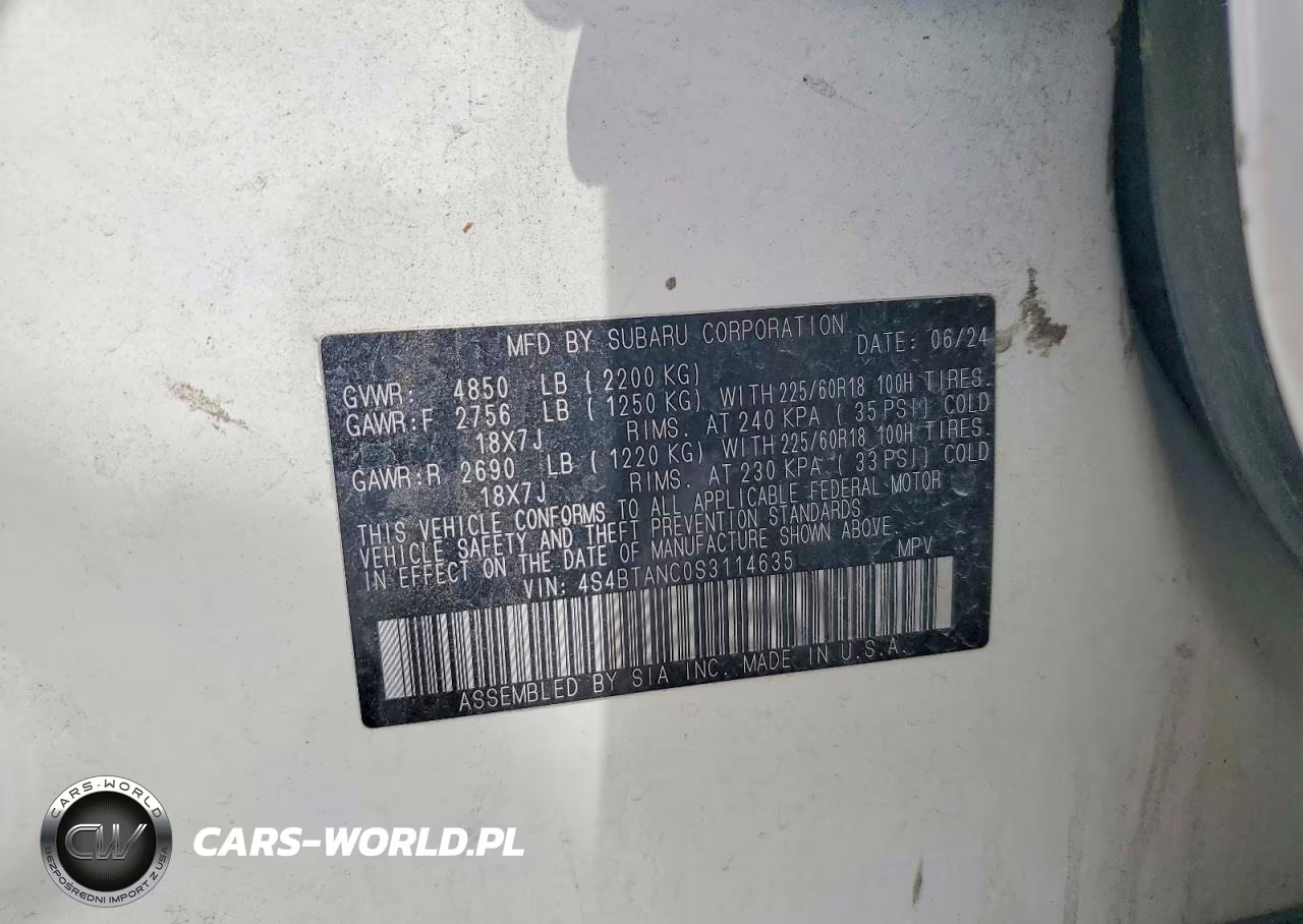 2025 Subaru Outback Limited VIN:4S4BTANC0S3114635 - 13