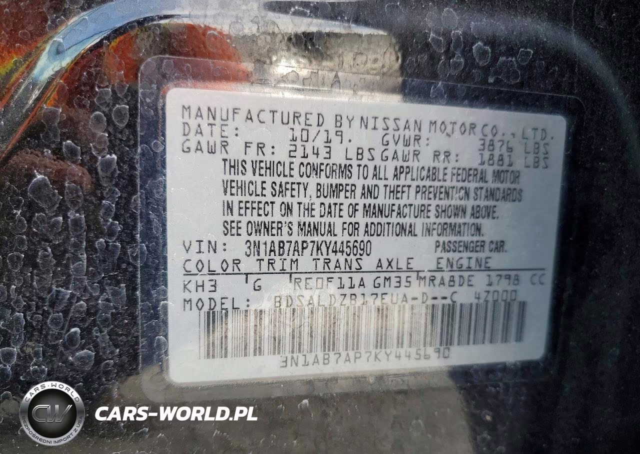 2019 Nissan Sentra Sv VIN:3N1AB7AP7KY445690 - 12