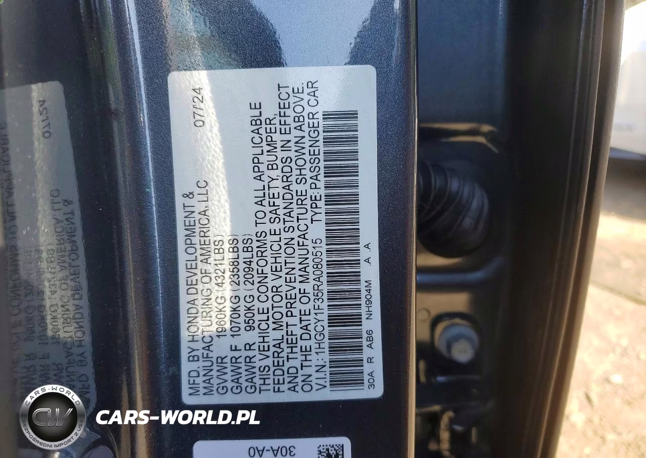 2024 Honda Accord Ex VIN:1HGCY1F35RA080515 - 12