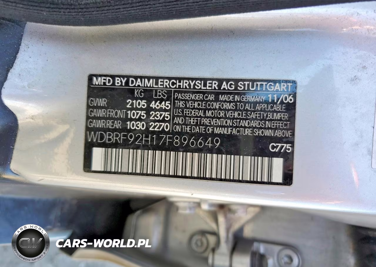 2007 Mercedes-Benz C 280 4Matic VIN:WDBRF92H17F896649 - 12