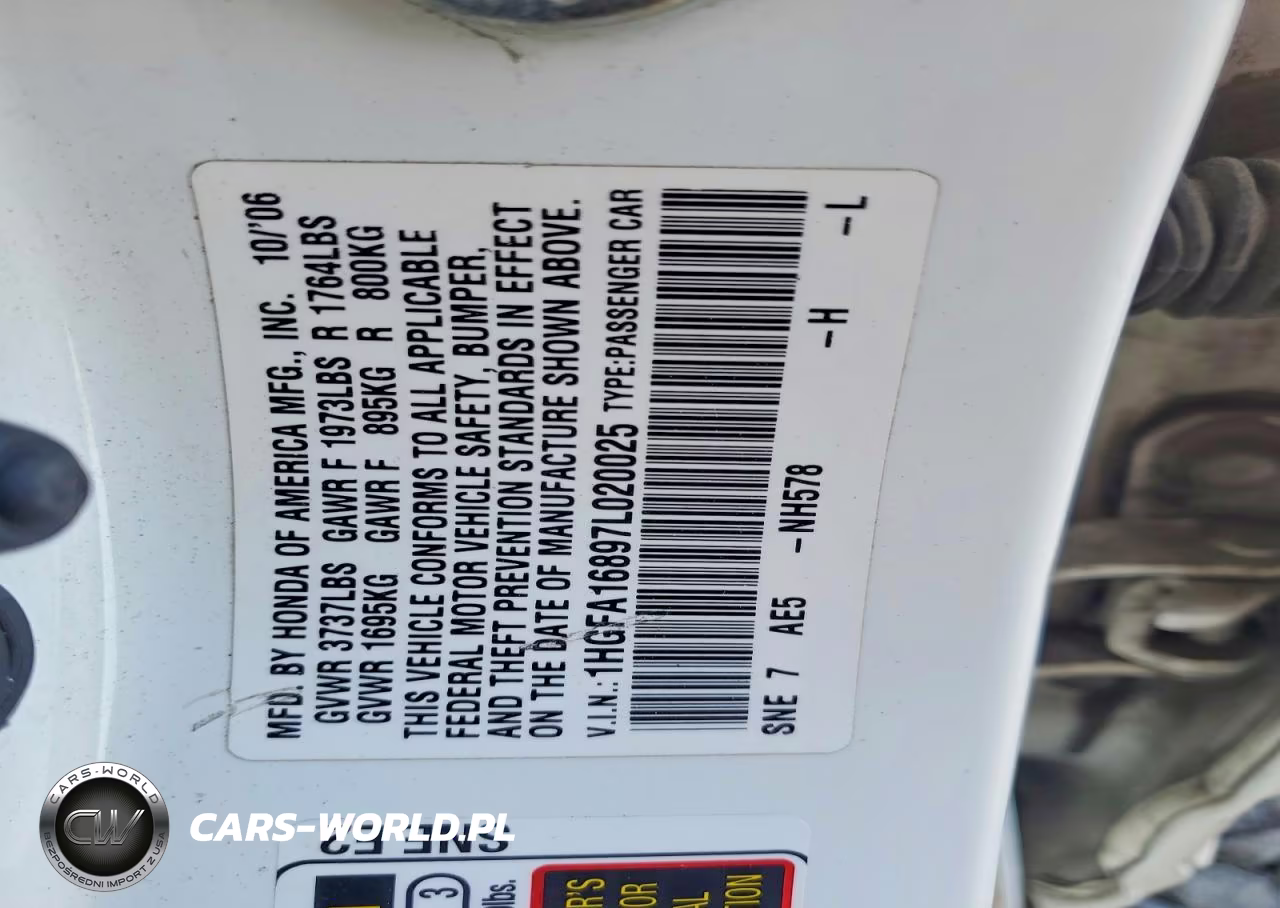 2007 Honda Civic Ex VIN:1HGFA16897L020025 - 12