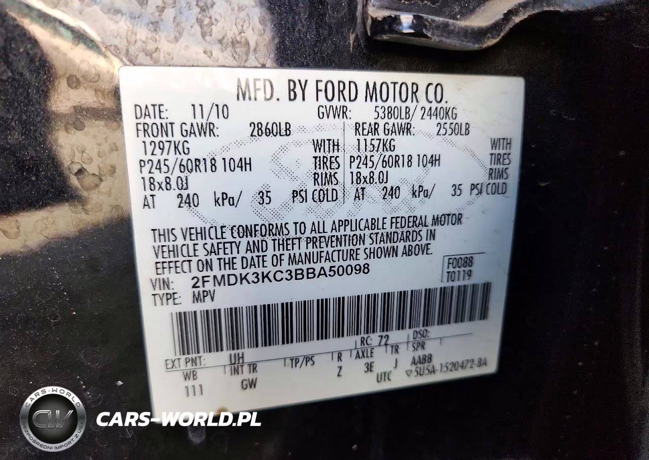 2011 Ford Edge Limited VIN:2FMDK3KC3BBA50098 - 13