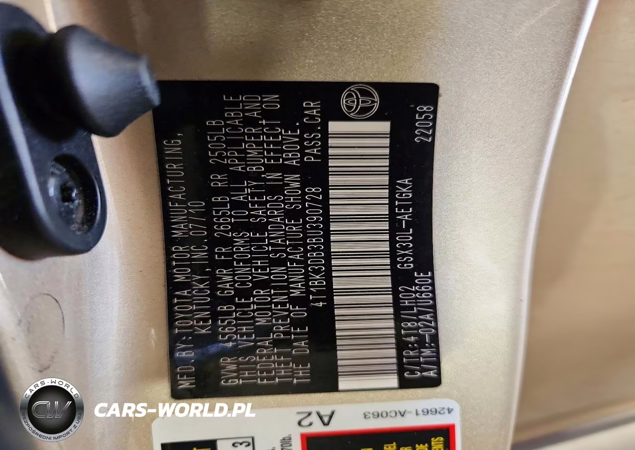 2011 Toyota Avalon Base VIN:4T1BK3DB3BU390728 - 12