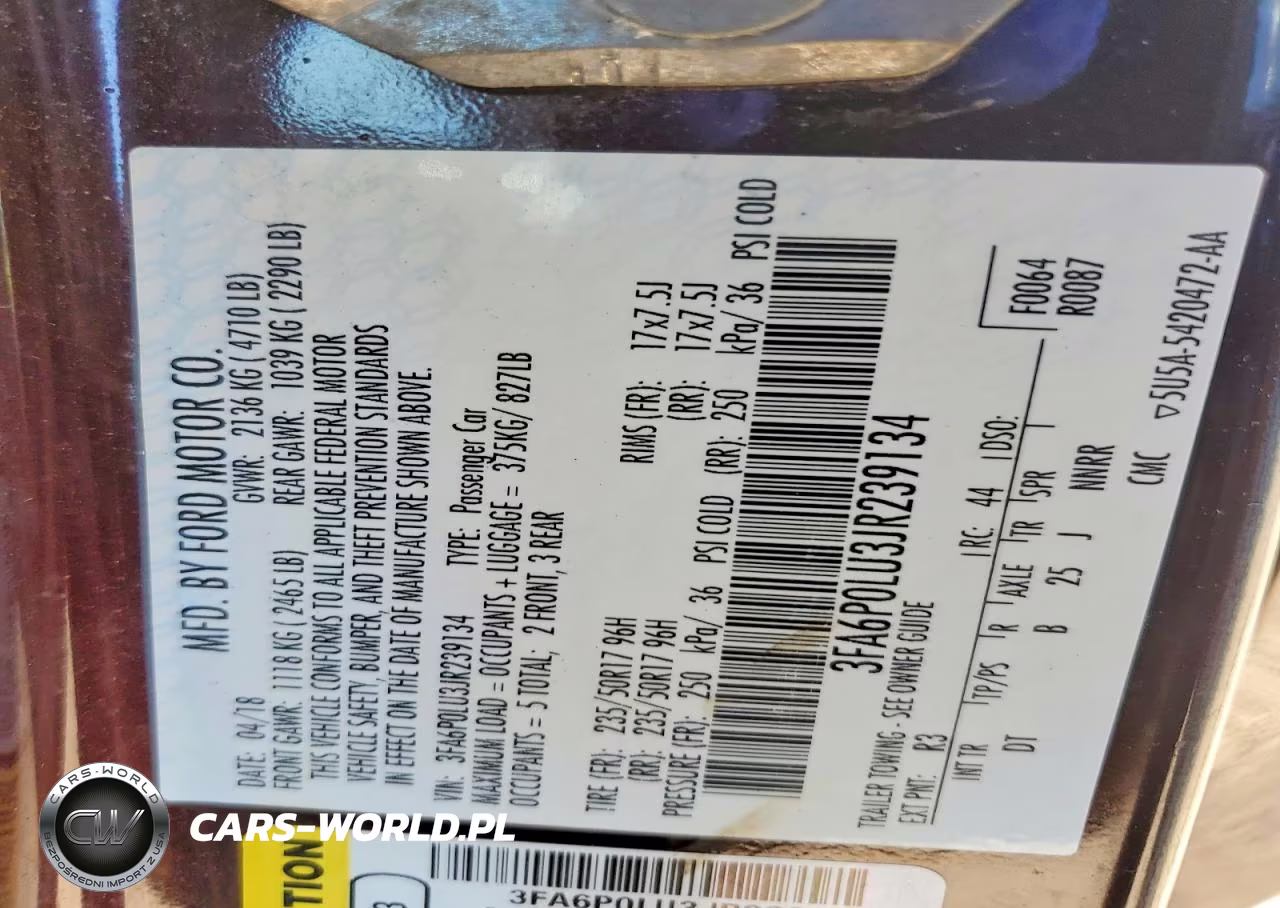 2018 Ford Fusion Se Hybrid VIN:3FA6P0LU3JR239134 - 12