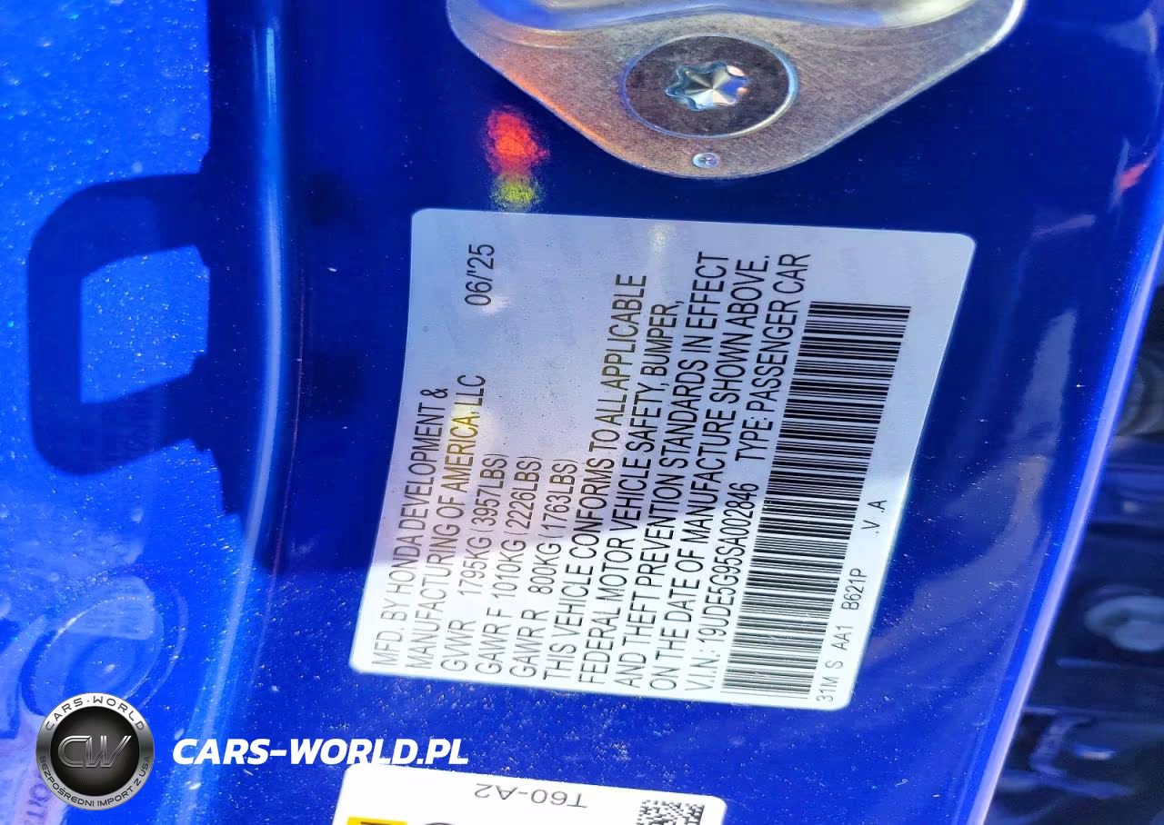 2025 Acura Integra Type S VIN:19UDE5G95SA002846 - 12
