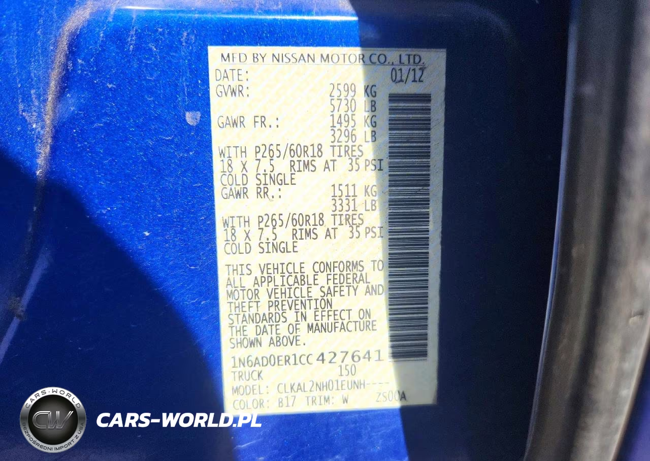 2012 Nissan Frontier S VIN:1N6AD0ER1CC427641 - 12