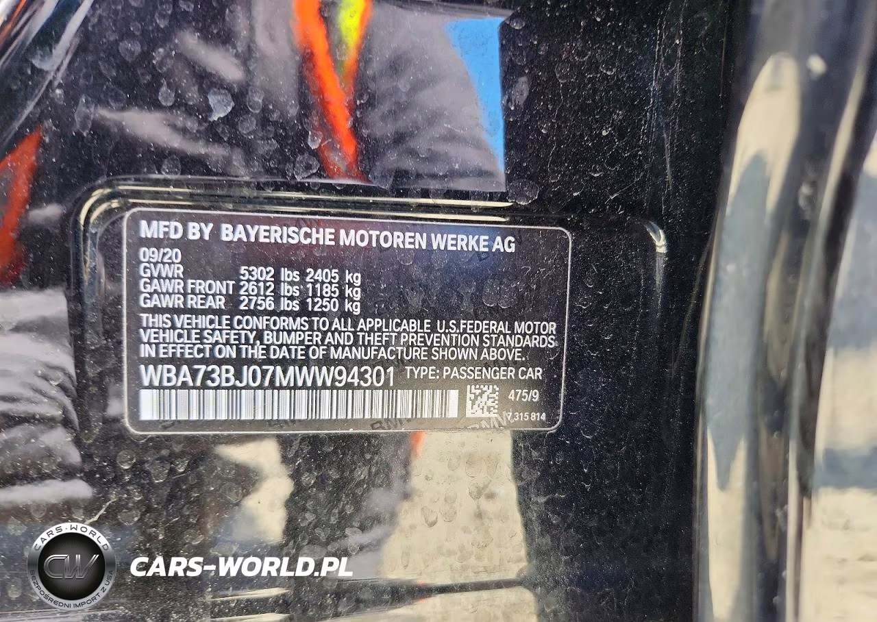 2021 BMW 540 Xi VIN:WBA73BJ07MWW94301 - 12