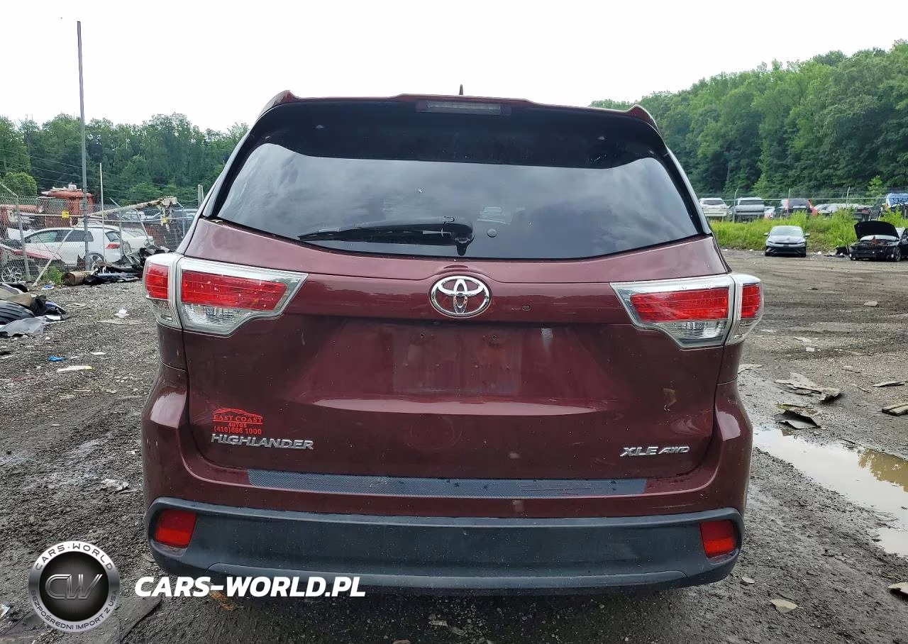 2016 Toyota Highlander Xle VIN:5TDJKRFH4GS253779 - 6