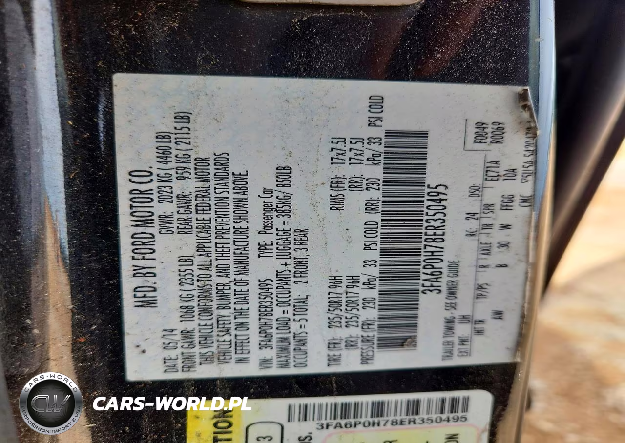 2014 Ford Fusion Se VIN:3FA6P0H78ER350495 - 12