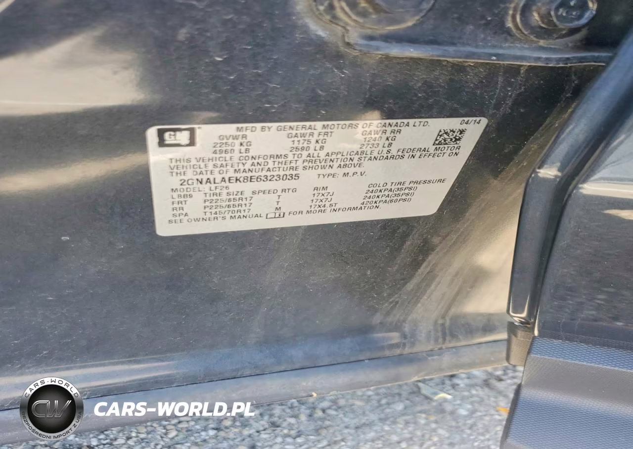 2014 Chevrolet Equinox Ls VIN:2GNALAEK8E6323035 - 13