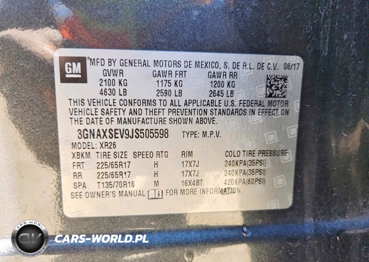 2018 Chevrolet Equinox Lt VIN:3GNAXSEV9JS505598 - 13