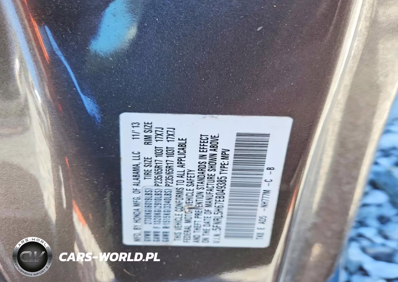 2014 Honda Odyssey Exl VIN:5FNRL5H67EB049385 - 14