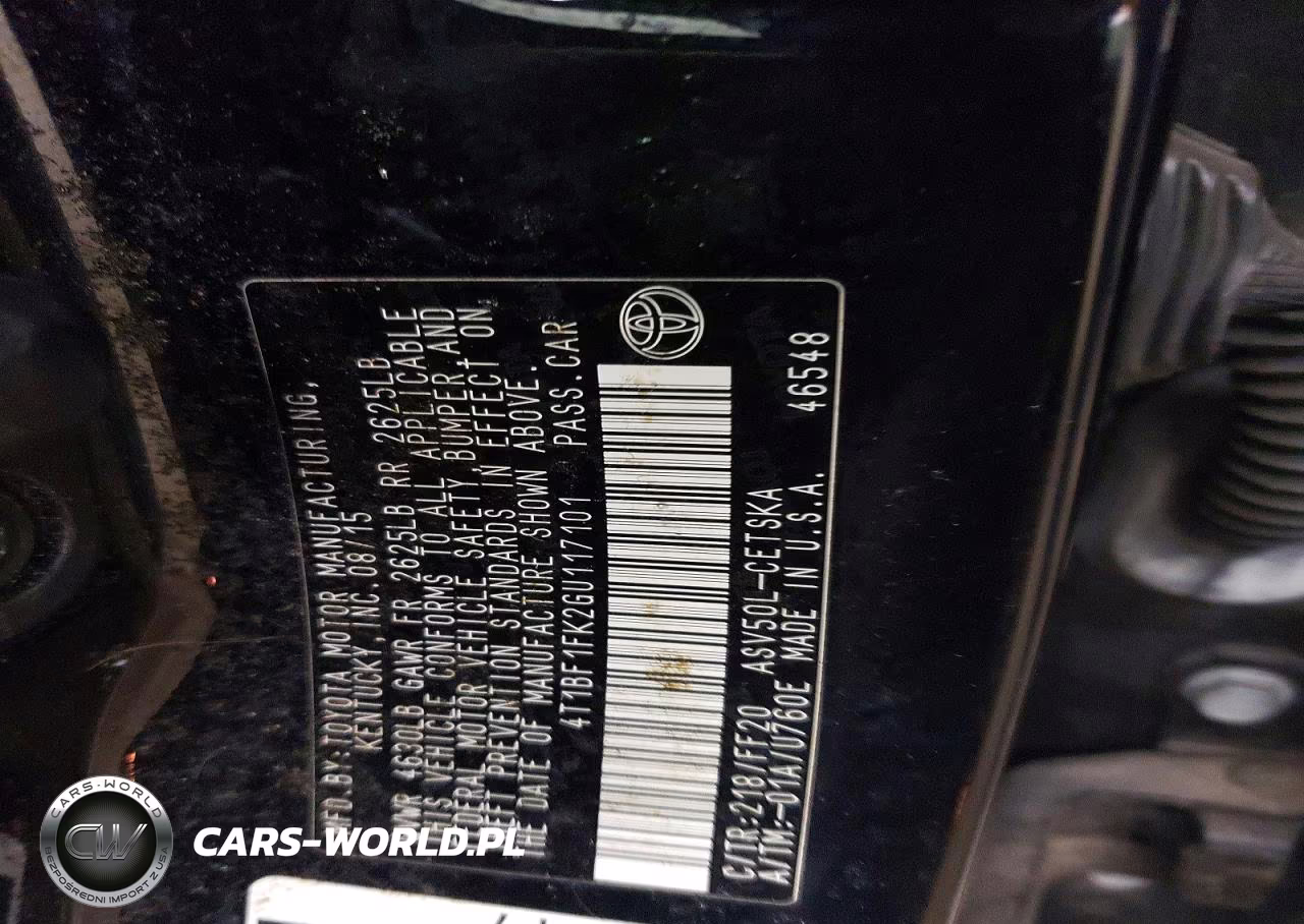 2016 Toyota Camry Se VIN:4T1BF1FK2GU117101 - 12