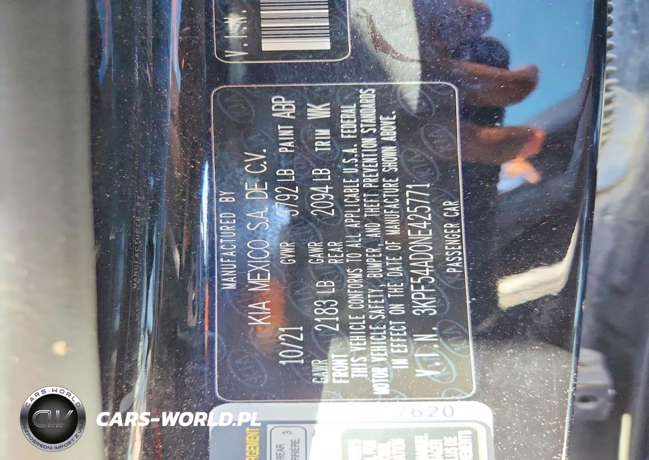 2022 Kia Forte Gt Line VIN:3KPF54AD0NE425771 - 12