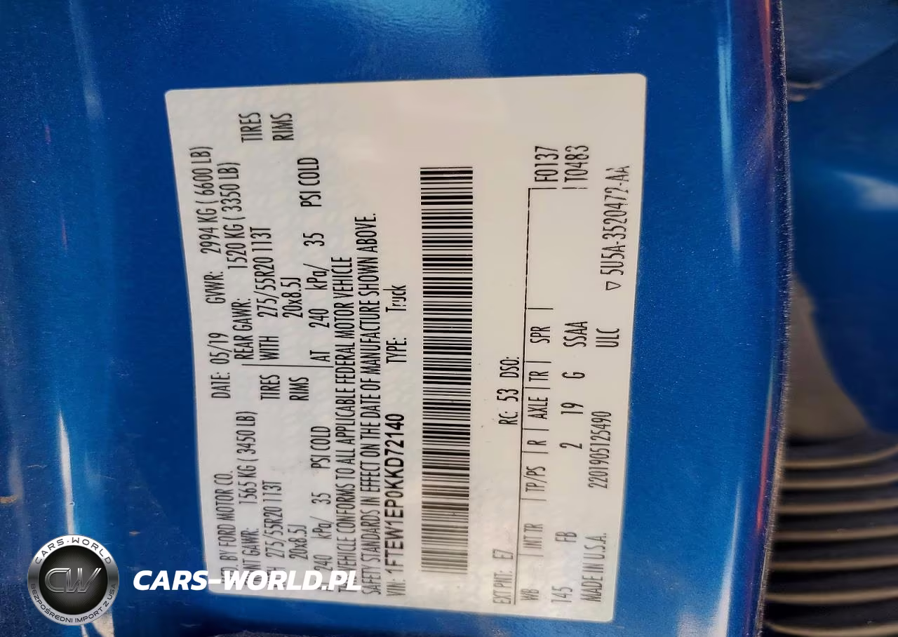 2019 Ford F150 Supercrew VIN:1FTEW1EP0KKD72140 - 12