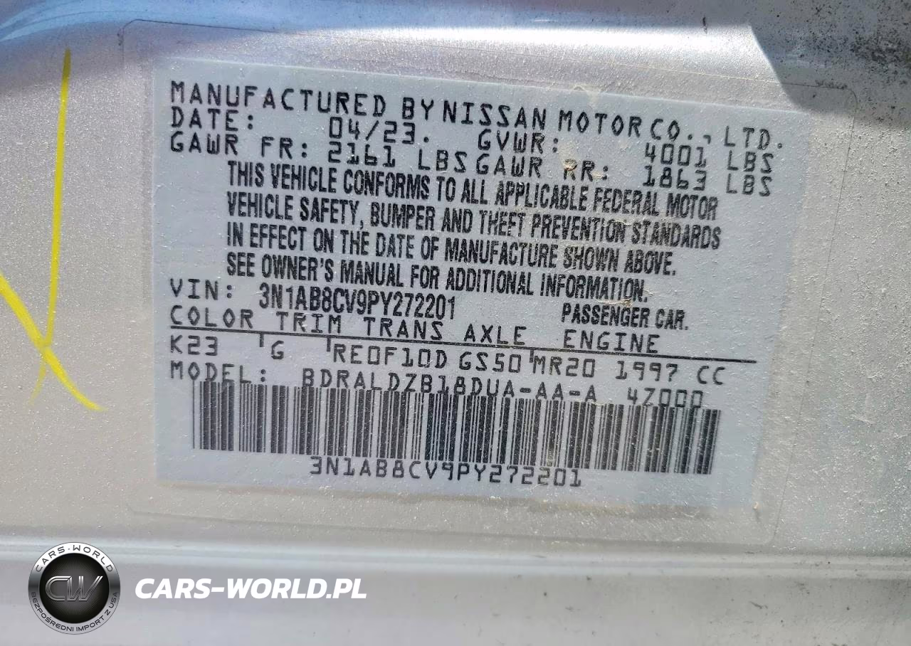 2023 Nissan Sentra Sv VIN:3N1AB8CV9PY272201 - 12