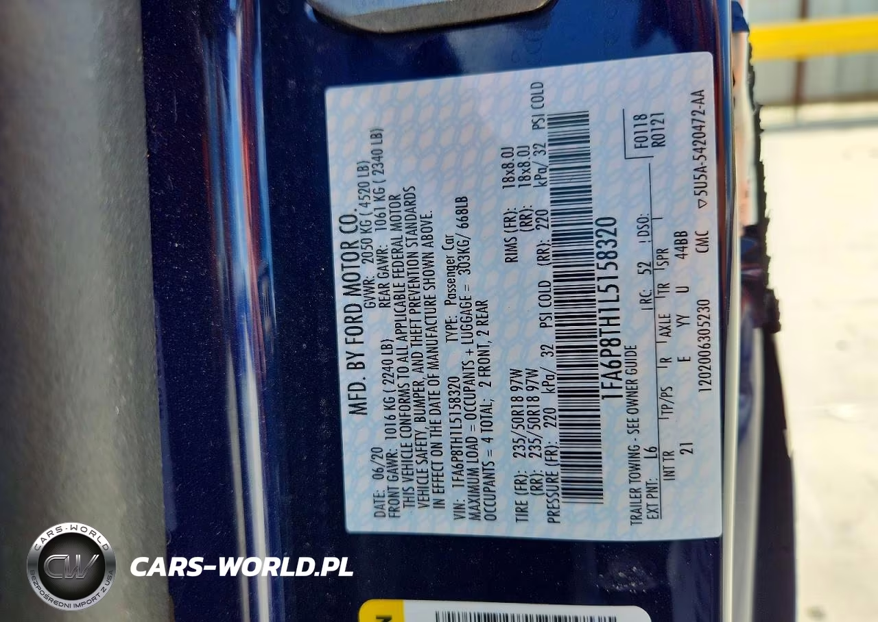 2020 Ford Mustang VIN:1FA6P8TH1L5158320 - 13