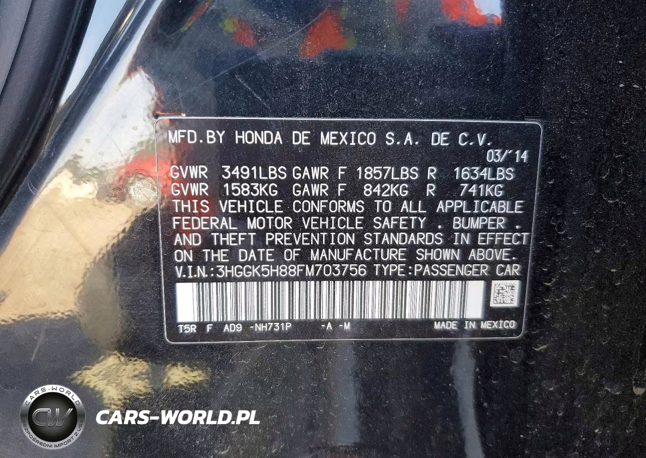 2015 Honda Fit Ex VIN:3HGGK5H88FM703756 - 12