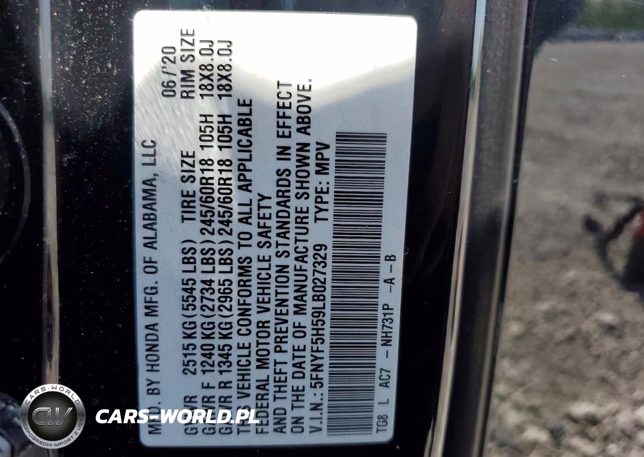 2020 Honda Pilot Exl VIN:5FNYF5H59LB027329 - 14