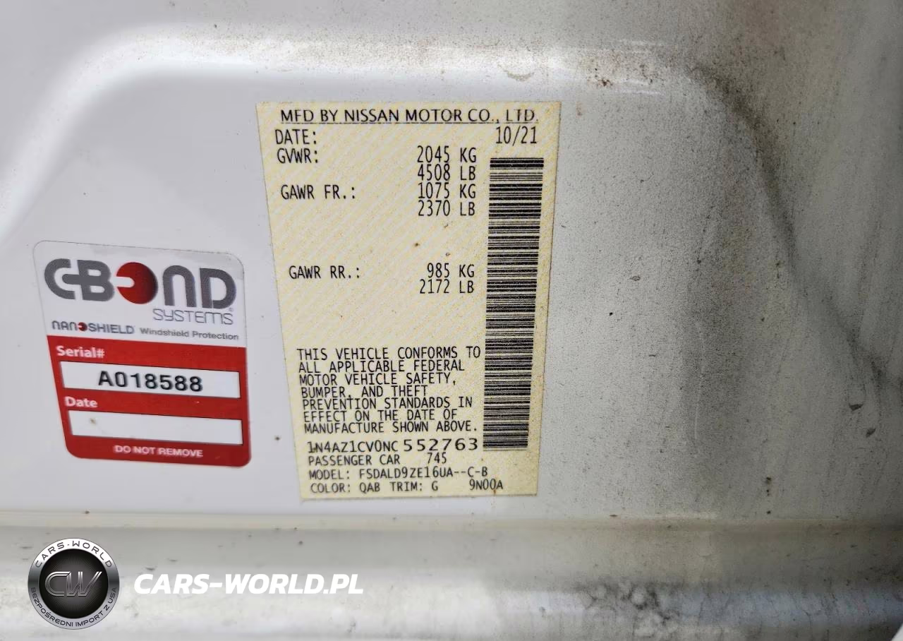 2022 Nissan Leaf Sv VIN:1N4AZ1CV0NC552763 - 13