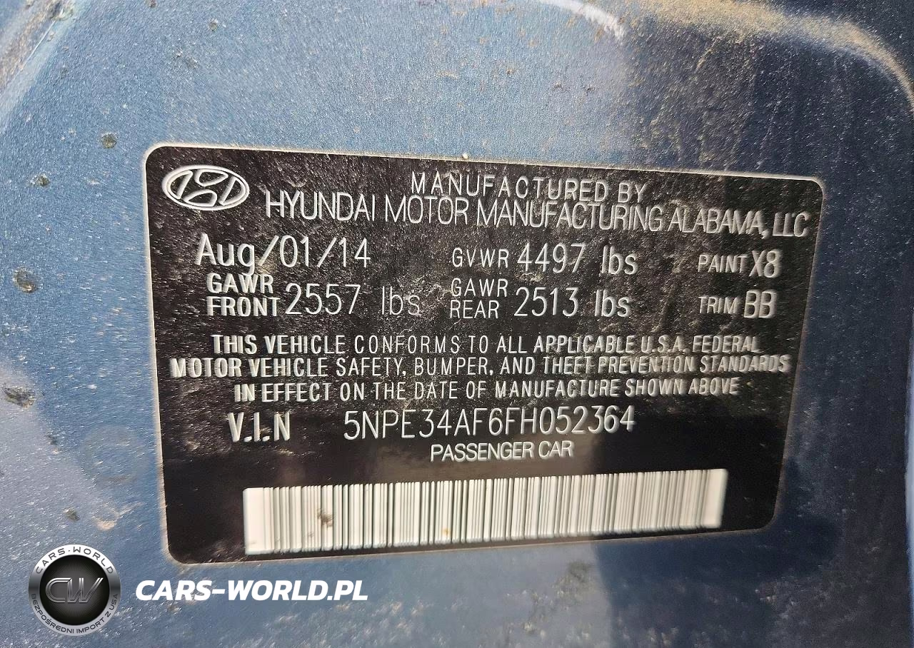 2015 Hyundai Sonata Sport VIN:5NPE34AF6FH052364 - 12