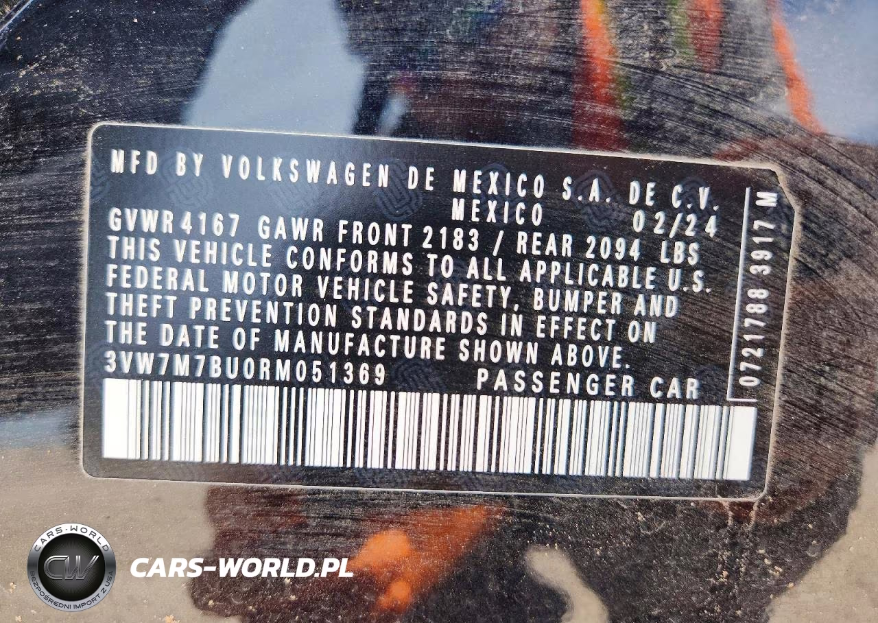 2024 Volkswagen Jetta Se VIN:3VW7M7BU0RM051369 - 12