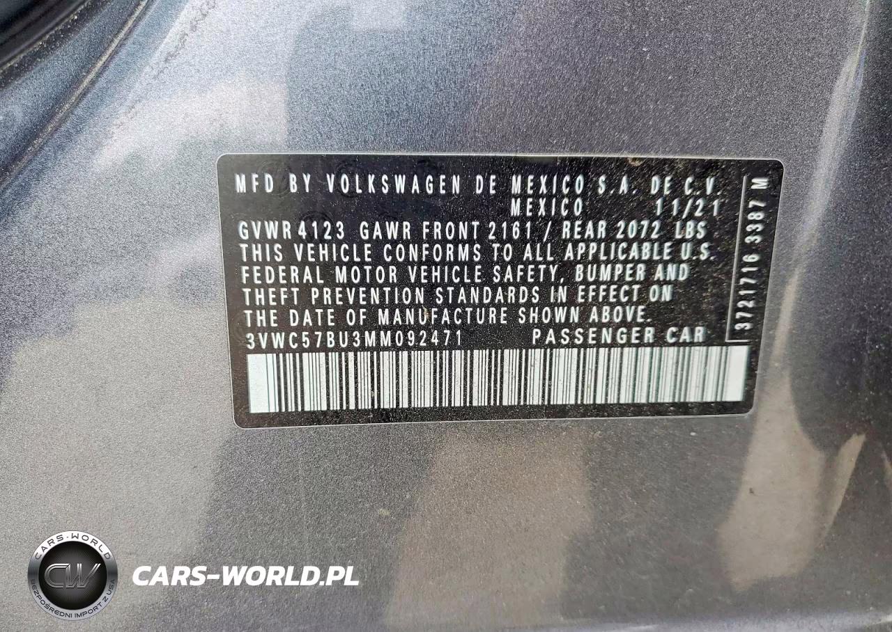 2021 Volkswagen Jetta S VIN:3VWC57BU3MM092471 - 12