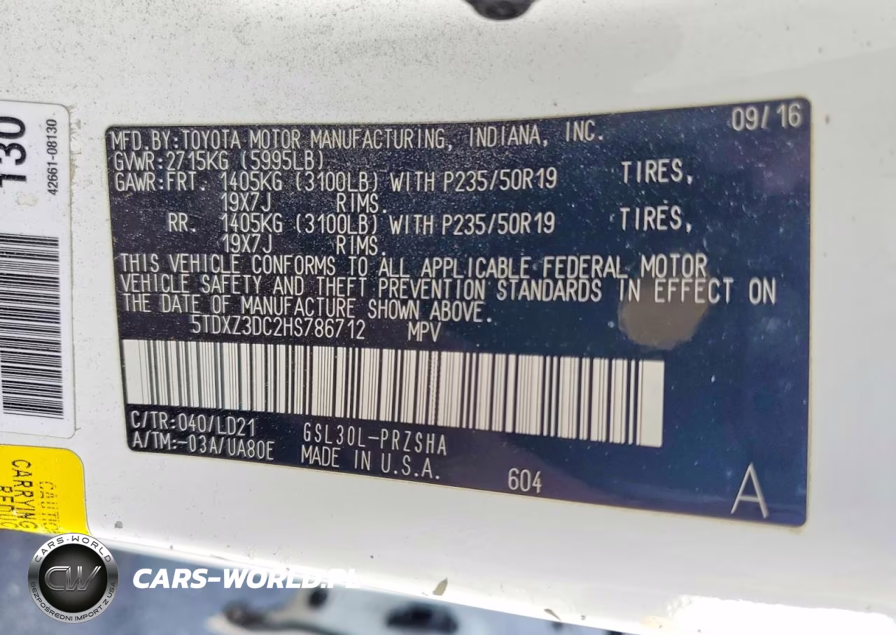 2017 Toyota Sienna Se VIN:5TDXZ3DC2HS786712 - 13