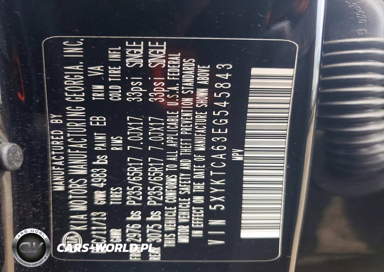 2014 Kia Sorento Lx VIN:5XYKTCA63EG545843 - 13