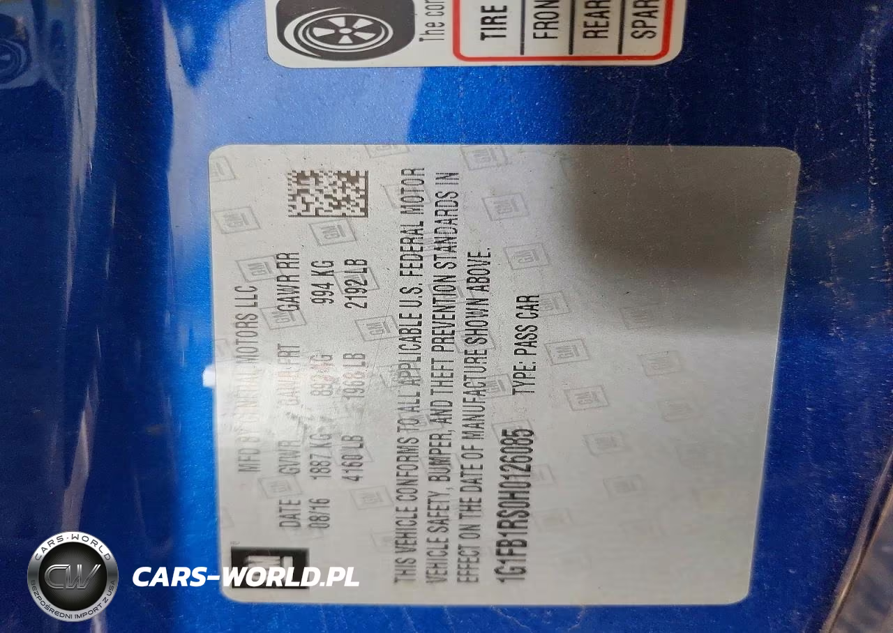 2017 Chevrolet Camaro Lt VIN:1G1FB1RS0H0126085 - 12