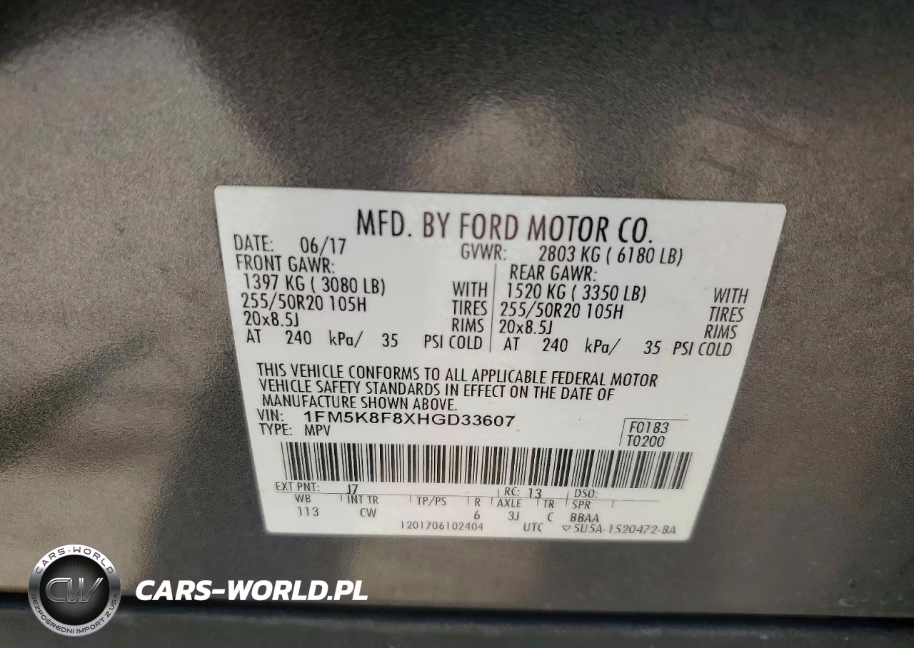 2017 Ford Explorer Limited VIN:1FM5K8F8XHGD33607 - 13