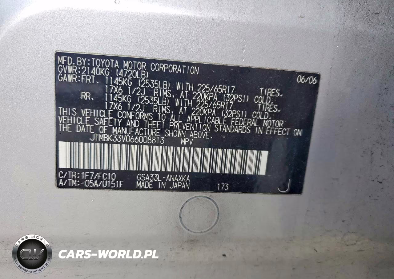 2006 Toyota Rav4 Base VIN:JTMBK33V066008813 - 12