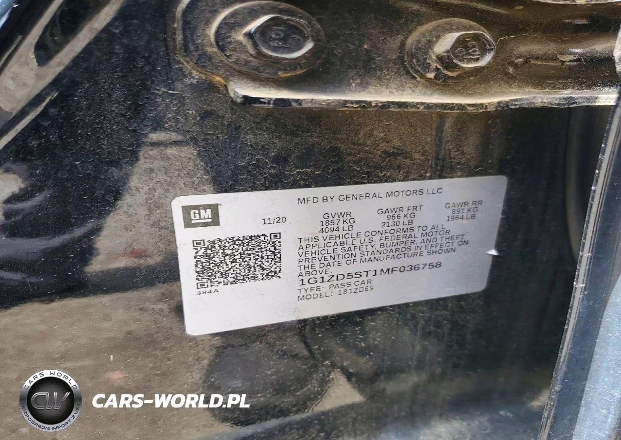 2021 Chevrolet Malibu Lt VIN:1G1ZD5ST1MF036758 - 12