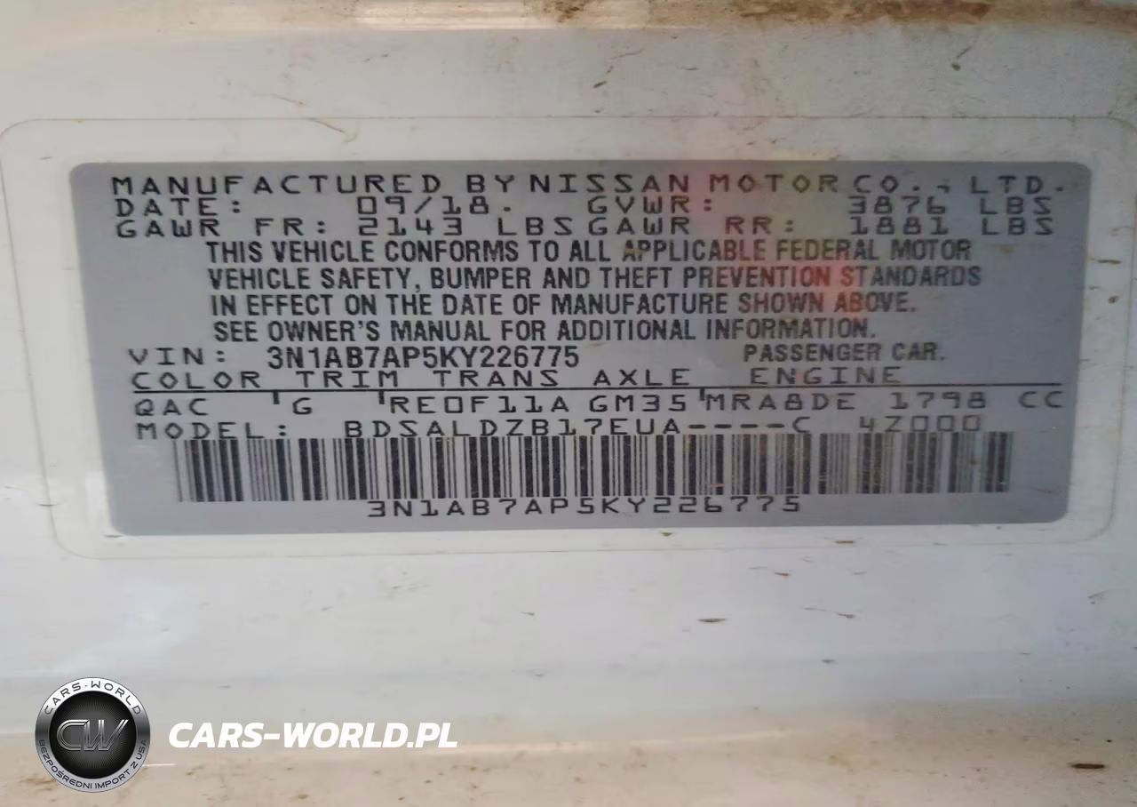 2019 Nissan Sentra Sv VIN:3N1AB7AP5KY226775 - 13