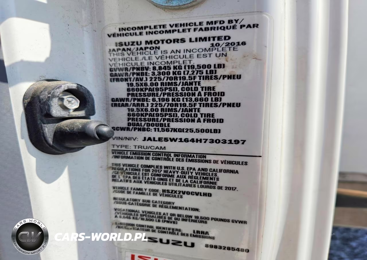 2017 Isuzu Nrr Box Truck VIN:JALE5W164H7303197 - 13