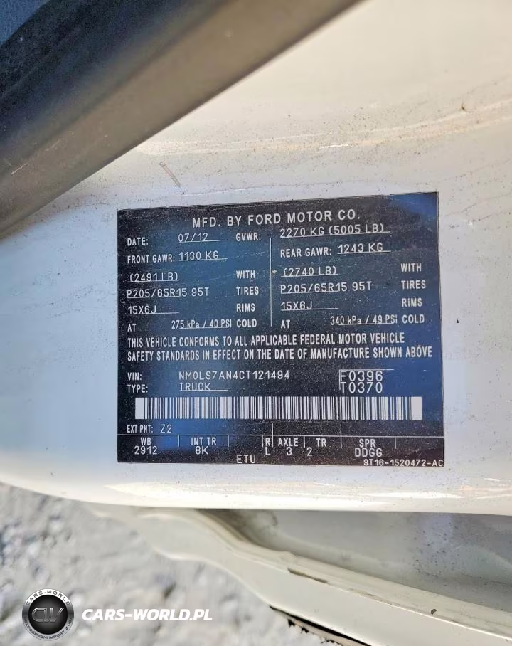 2012 Ford Transit Connect Xl VIN:NM0LS7AN4CT121494 - 13