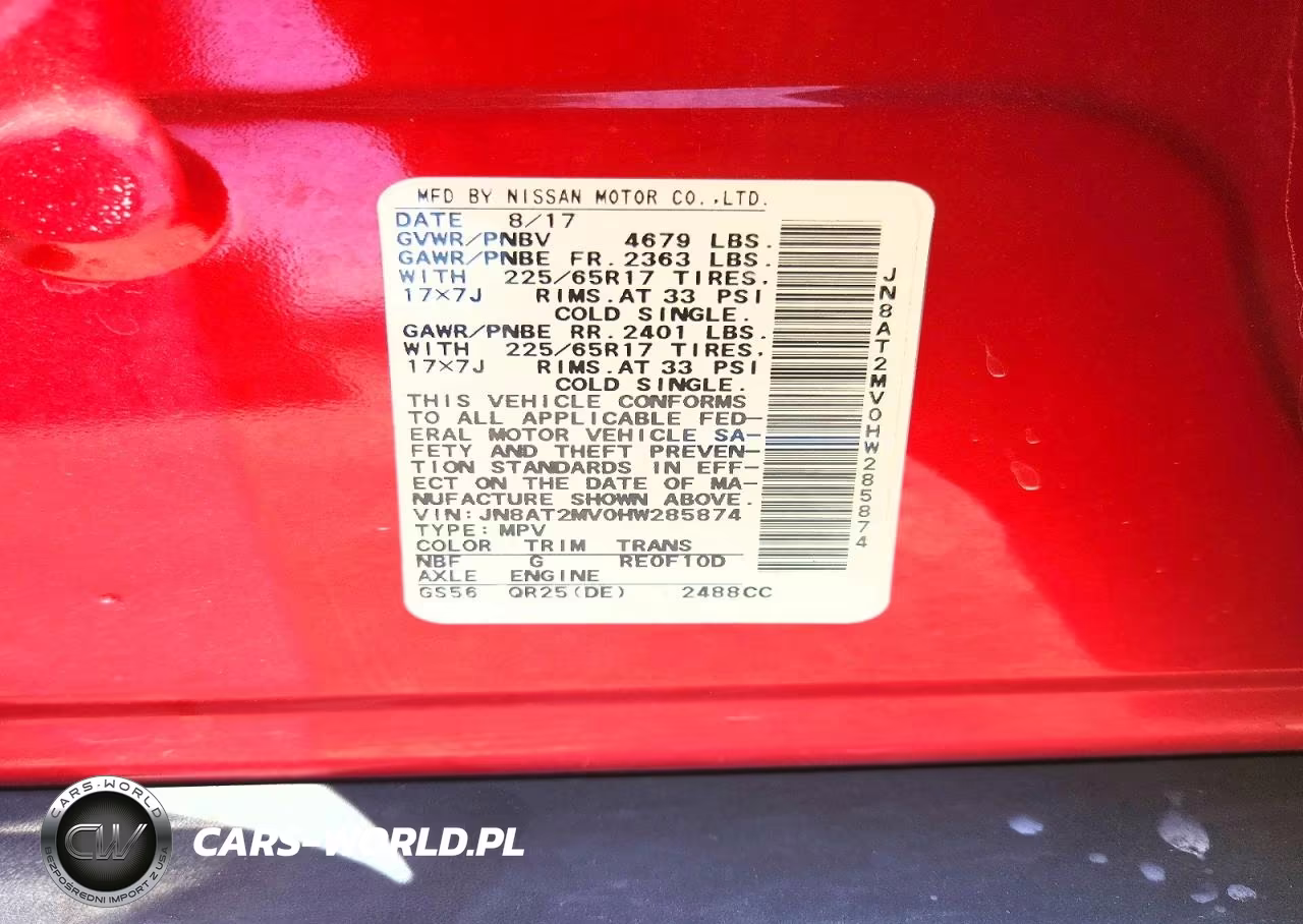 2017 Nissan Rogue Sv VIN:JN8AT2MV0HW285874 - 12
